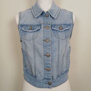 Judy Blue Denim Vest Women Large 90s Western Grunge Retro Tomboy Boho Streetwear
